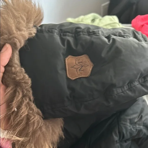 Nike Black Jacket with Fur Trim